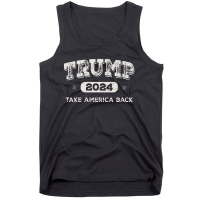 Trump 2024 Take America Back American Flag Trump 2024 Gifts Tank Top