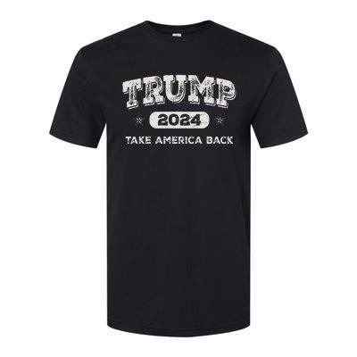 Trump 2024 Take America Back American Flag Trump 2024 Gifts Softstyle CVC T-Shirt