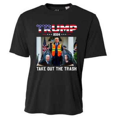 Trump 2024 Take Out The Trash Funny Trump Garbage Man Cooling Performance Crew T-Shirt