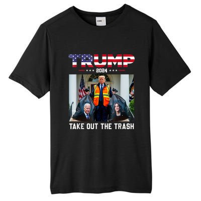 Trump 2024 Take Out The Trash Funny Trump Garbage Man Tall Fusion ChromaSoft Performance T-Shirt