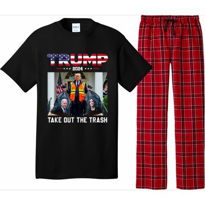 Trump 2024 Take Out The Trash Funny Trump Garbage Man Pajama Set