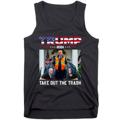 Trump 2024 Take Out The Trash Funny Trump Garbage Man Tank Top