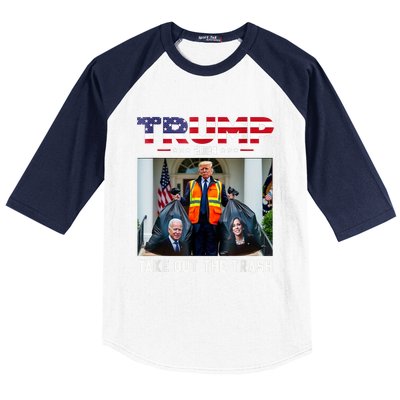 Trump 2024 Take Out The Trash Funny Trump Garbage Man Baseball Sleeve Shirt