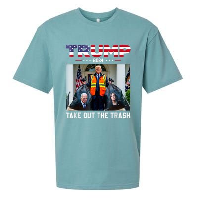 Trump 2024 Take Out The Trash Funny Trump Garbage Man Sueded Cloud Jersey T-Shirt