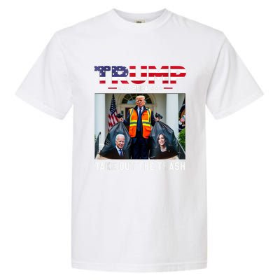 Trump 2024 Take Out The Trash Funny Trump Garbage Man Garment-Dyed Heavyweight T-Shirt