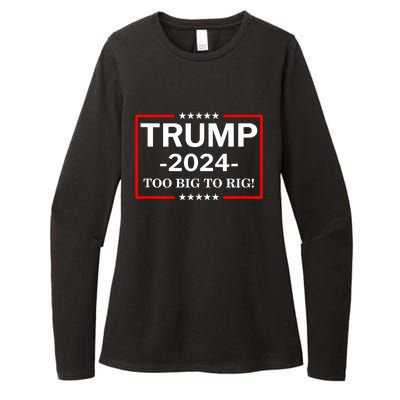 Trump 2024 Too Big To Rig Womens CVC Long Sleeve Shirt