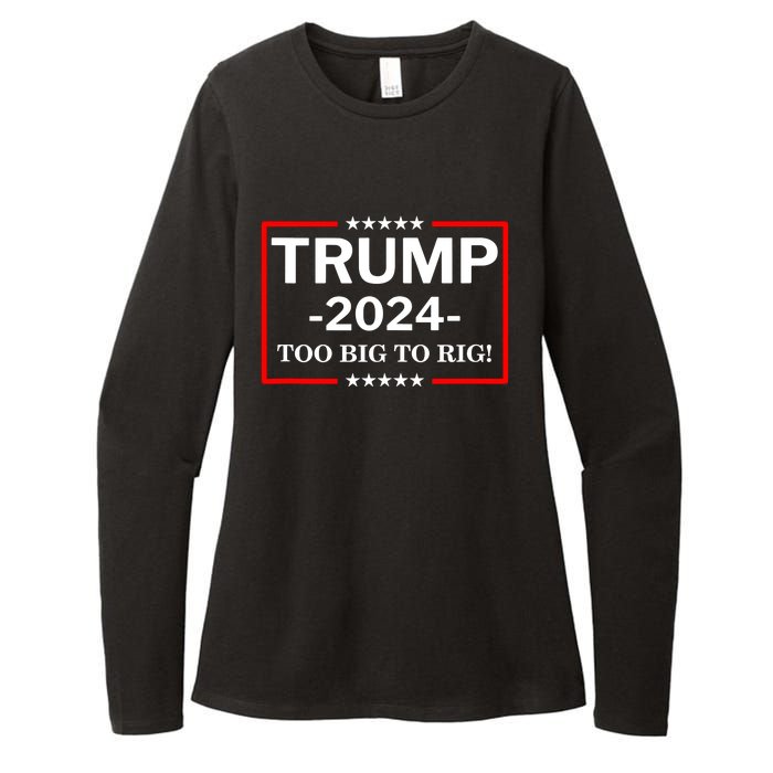 Trump 2024 Too Big To Rig Womens CVC Long Sleeve Shirt