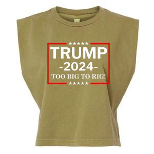 Trump 2024 Too Big To Rig Garment-Dyed Women's Muscle Tee