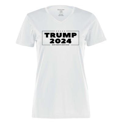 Trump 2024 Women's Momentum V-Neck T-Shirt