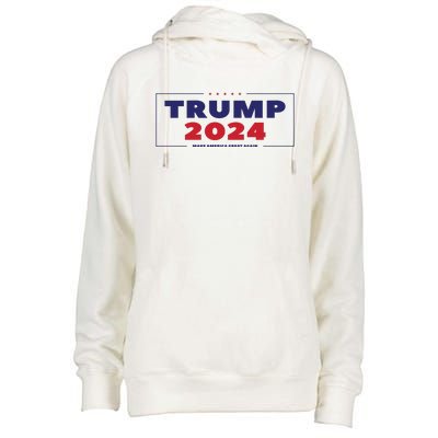 Trump 2024 Womens Funnel Neck Pullover Hood