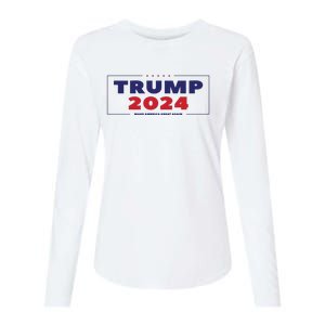 Trump 2024 Womens Cotton Relaxed Long Sleeve T-Shirt