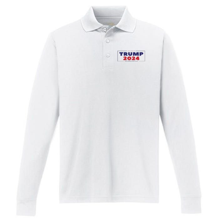 Trump 2024 Performance Long Sleeve Polo