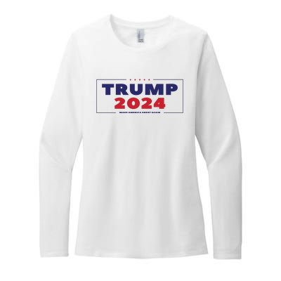 Trump 2024 Womens CVC Long Sleeve Shirt