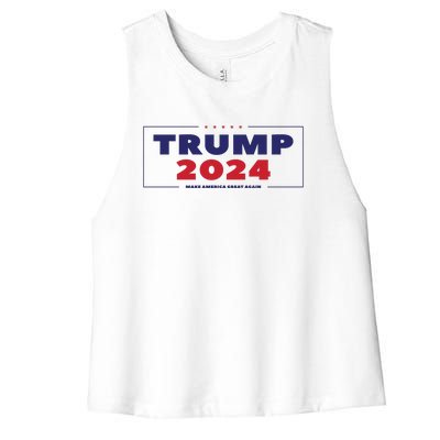 Trump 2024 Women's Racerback Cropped Tank