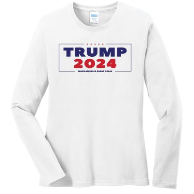 Trump 2024 Ladies Long Sleeve Shirt