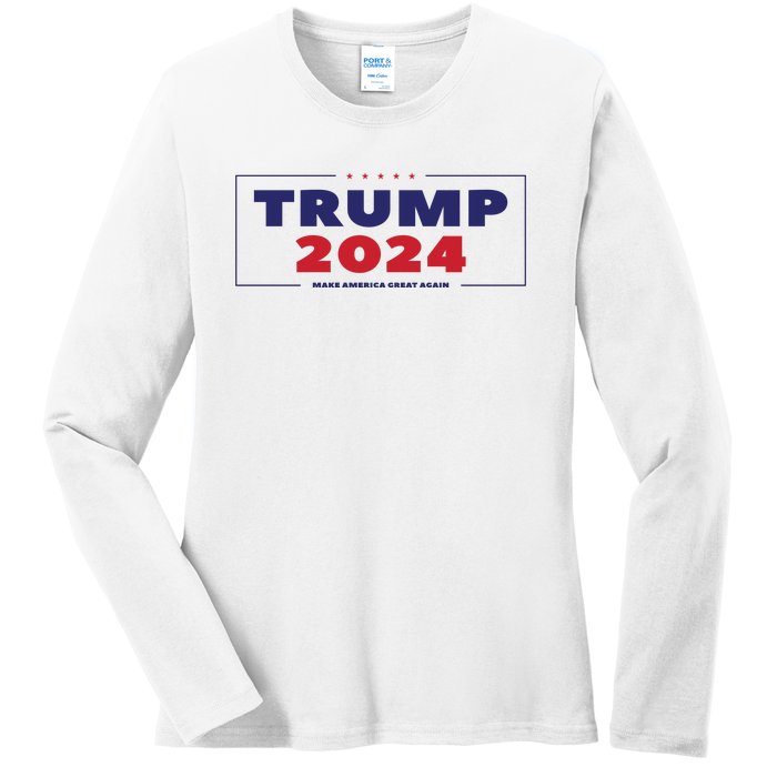 Trump 2024 Ladies Long Sleeve Shirt