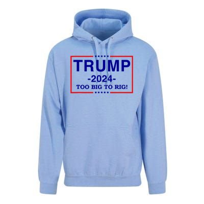 Trump 2024 Too Big To Rig Unisex Surf Hoodie