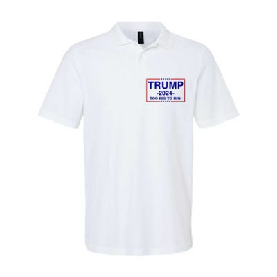 Trump 2024 Too Big To Rig Softstyle Adult Sport Polo