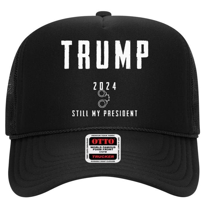 Trump 2024 High Crown Mesh Back Trucker Hat