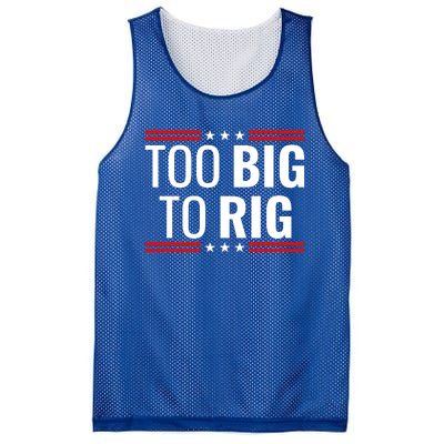 Trump 2024 Too Big To Rig Mesh Reversible Basketball Jersey Tank