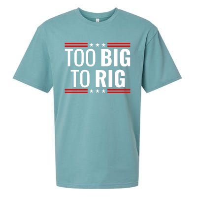 Trump 2024 Too Big To Rig Sueded Cloud Jersey T-Shirt