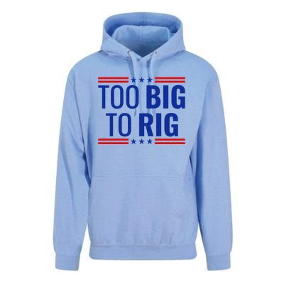 Trump 2024 Too Big To Rig Unisex Surf Hoodie