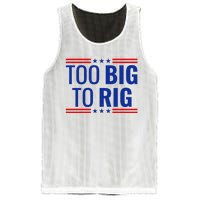 Trump 2024 Too Big To Rig Mesh Reversible Basketball Jersey Tank