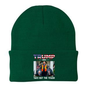 Trump 2024 Take Out The Trash Funny Trump Garbage Knit Cap Winter Beanie