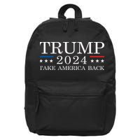 Trump 2024 Take America Back 16 in Basic Backpack