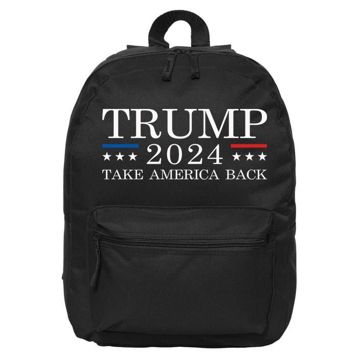 Trump 2024 Take America Back 16 in Basic Backpack