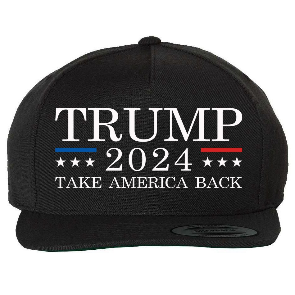 Trump 2024 Take America Back Wool Snapback Cap