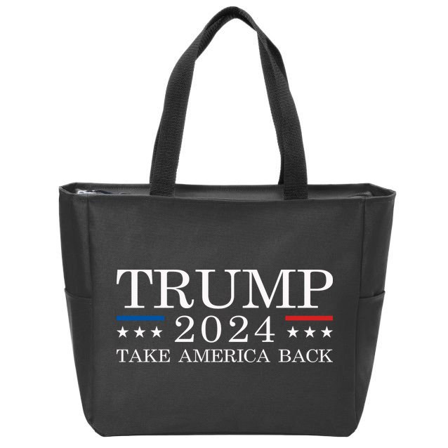 Trump 2024 Take America Back Zip Tote Bag