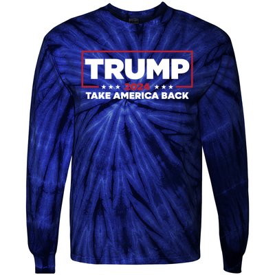 Trump 2024 Take America Back Tie-Dye Long Sleeve Shirt