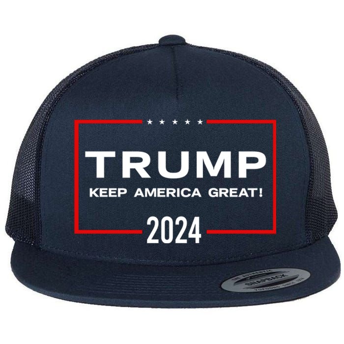 TRUMP 2024! Flat Bill Trucker Hat