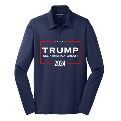 TRUMP 2024! Silk Touch Performance Long Sleeve Polo