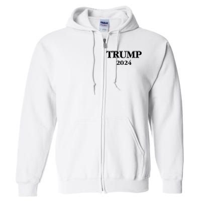 Trump 2024 Full Zip Hoodie