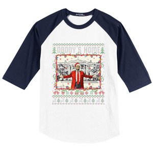 Trump 2024 Take America Back DaddyS Home Trump Xmas 2024 Baseball Sleeve Shirt