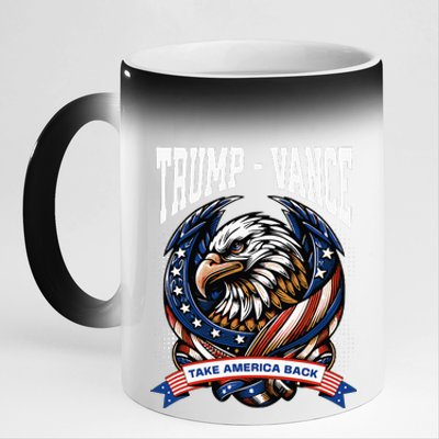 Trump 2024 Trump Vance Take America Back 11oz Black Color Changing Mug