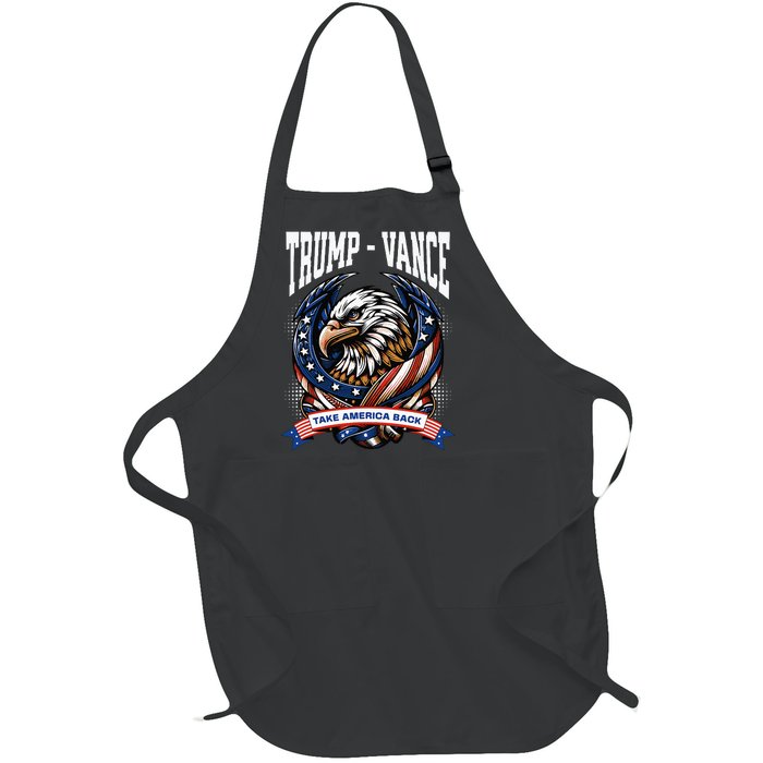 Trump 2024 Trump Vance Take America Back Full-Length Apron With Pockets