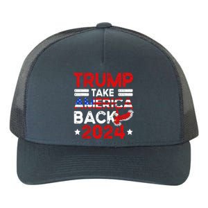 Trump 2024 Take America Back American Flag Trump 4th Of July Yupoong Adult 5-Panel Trucker Hat