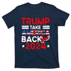 Trump 2024 Take America Back American Flag Trump 4th Of July T-Shirt