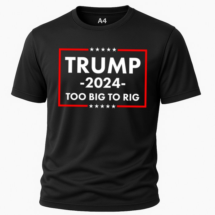 Trump 2024 Too Big To Rig Cooling Performance Crew T-Shirt