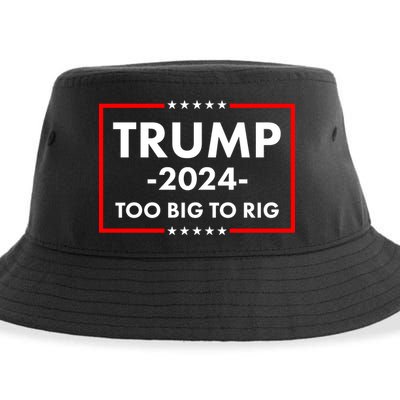Trump 2024 Too Big To Rig Sustainable Bucket Hat