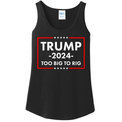 Trump 2024 Too Big To Rig Ladies Essential Tank