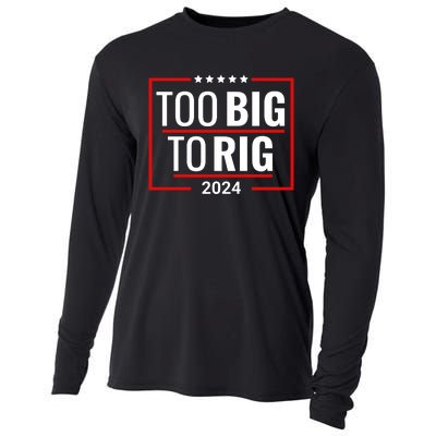 Trump 2024 Too Big To Rig Cooling Performance Long Sleeve Crew