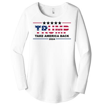 Trump 2024 Take America Back Usa Women's Perfect Tri Tunic Long Sleeve Shirt