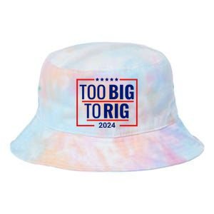 Trump 2024 Too Big To Rig Tie Dye Newport Bucket Hat