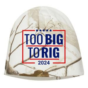 Trump 2024 Too Big To Rig Kati - Camo Knit Beanie