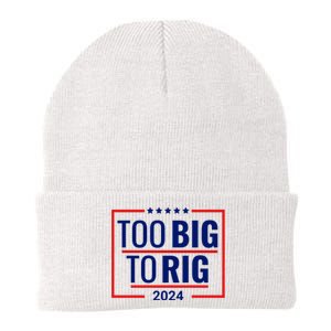 Trump 2024 Too Big To Rig Knit Cap Winter Beanie