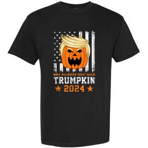 Trumpkin 2024 Usa Make Halloween Great Again Funny Trump Garment-Dyed Heavyweight T-Shirt